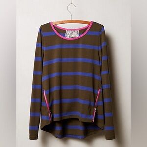 Anthropologie Lili’s Closet Zipstripe Long Sleeve Top